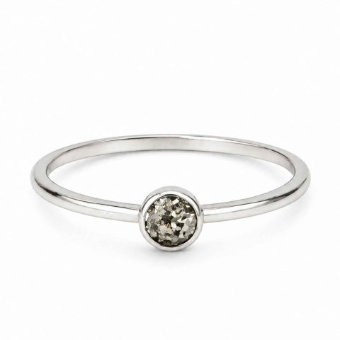 Echilibrare Energetica - Inel argint 925 cu Titanium Druzy rotund – stralucire si energie pozitiva