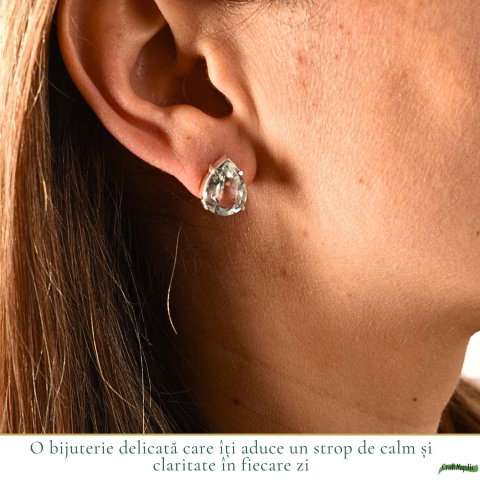 Cercei argint 925 lacrima cu topaz albastru – calm si claritate interioara [1]