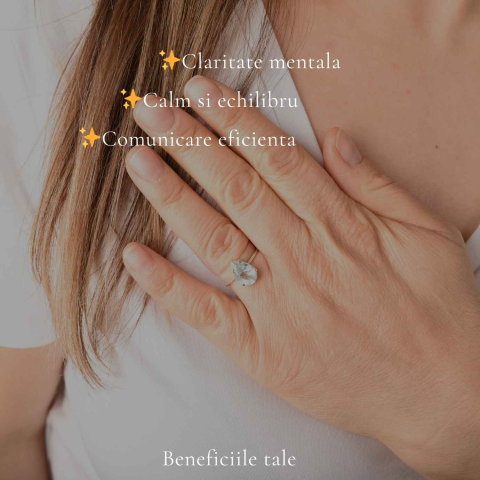 Inel argint 925 cu Topaz Albastru lacrima – calm si claritate interioara [2]