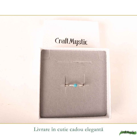 Inel Argint 925 cu Turcoaz Lacrima Mic – Protectie si Echilibru [5]