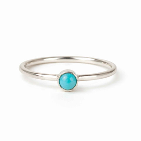 Taur - Inel Argint 925 cu Turcoaz Rotund Mic – Protectie si Echilibru