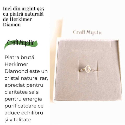 Inel argint 925 cu Herkimer Diamond – Claritate si Energie Divina [2]