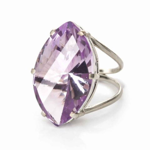 Inele - Inel Argint 925 cu Ametist Fatetat Delica – Echilibru si Eleganta Naturala