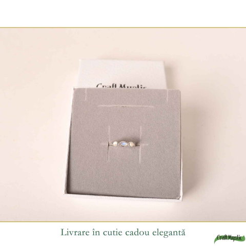 Inel Argint 925 Triplu cu Piatra Lunii Fatetata – Intuitie si Delicatete [5]
