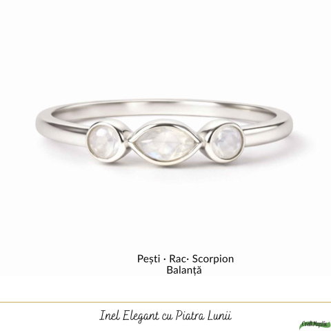 Inel Argint 925 Triplu cu Piatra Lunii Fatetata – Intuitie si Delicatete [4]