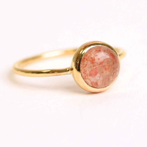 Rac - Inel Argint 925 placat cu Aur 18K cu Piatra Soarelui Oval – Energie Pozitiva si Incredere Interioara