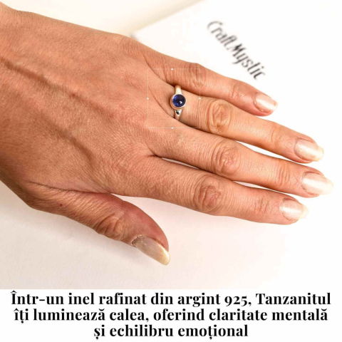 Inel Argint 925 cu Tanzanit Rotund – Claritate si Transformare Interioara [1]