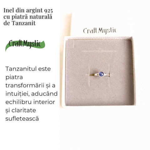 Inel Argint 925 cu Tanzanit Rotund – Claritate si Transformare Interioara [2]