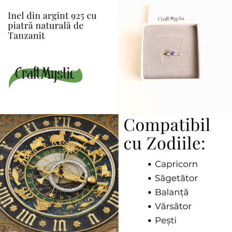Inel Argint 925 cu Tanzanit Rotund – Claritate si Transformare Interioara [3]