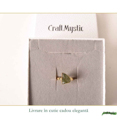 Inel argint 925 placat cu aur de 18k si moldavit brut , M6/51 – energie autentica si transformare interioara [5]
