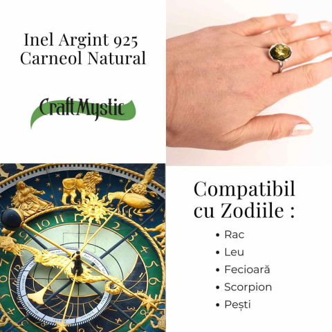 Inel ajustabil argint 925 cu chihlimbar natural – Eleganta unica [3]