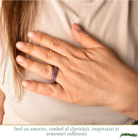 Inel cu Ametist Natural turnat – Calm Interior si Claritate Mentala [1]