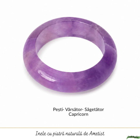 Inel cu Ametist Natural turnat – Calm Interior si Claritate Mentala [4]