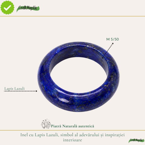 Inel cu Lapis Lazuli Natural turnat – Claritate Mentala si Comunicare Autentica [2]
