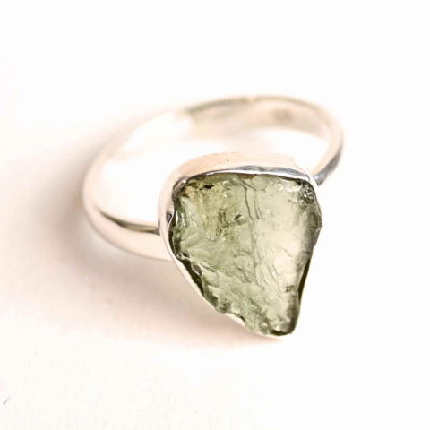 Inel cu Moldavit natural si montura argint 925– Claritate mentala si putere personala [0]