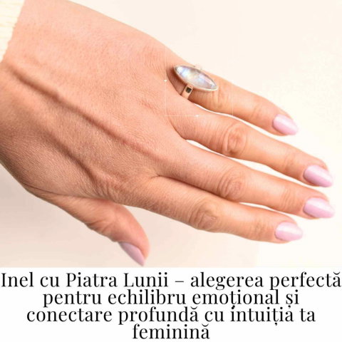 Inel cu Paitra Lunii si montura Argint 925 – Echilibru emoTional Si rafinament mistic, 6.42 gr [3]