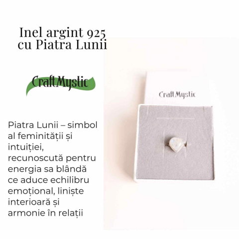 Inel din Argint 925 cu Piatra Lunii – Echilibru Emotional si Intuitie Amplificata [2]