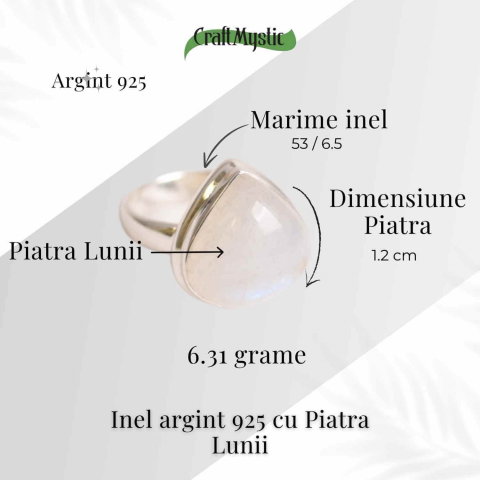 Inel din Argint 925 cu Piatra Lunii – Echilibru Emotional si Intuitie Amplificata [3]