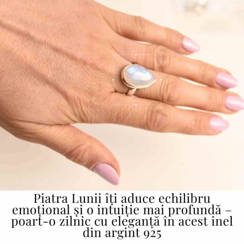Inel cu Piatra Lunii si montura din Argint 925 – Intuitie Sporita si Echilibru Emotional [1]