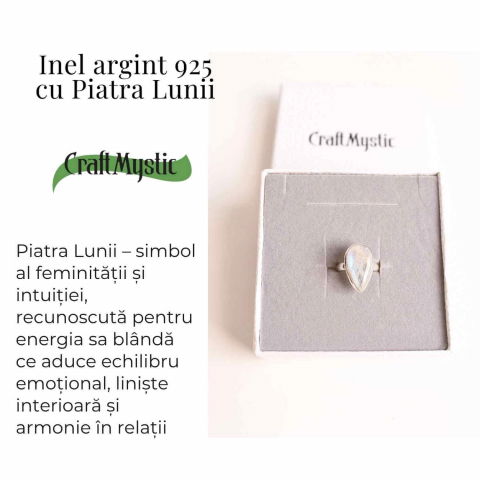 Inel cu Piatra Lunii si montura din Argint 925 – Intuitie Sporita si Echilibru Emotional [2]