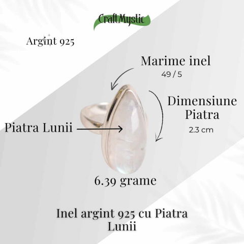 Inel cu Piatra Lunii si montura din Argint 925 – Intuitie Sporita si Echilibru Emotional [8]