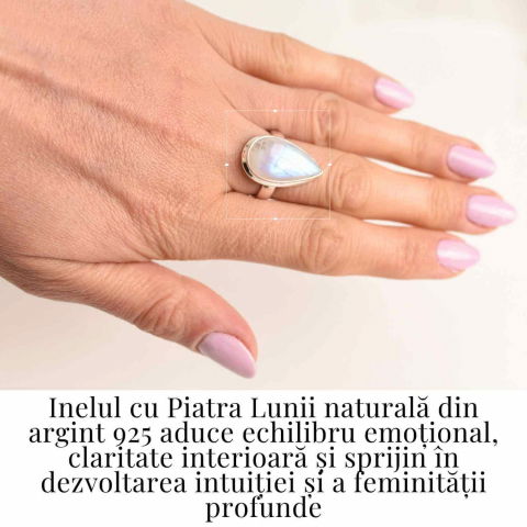 Inel cu Piatra Lunii si montura din Argint 925 – Intuitie Sporita si Echilibru Emotional [1]