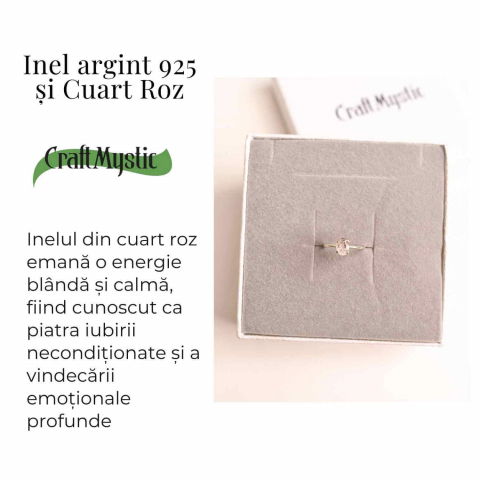 Inel din Argint 925 cu Cuart Roz – Iubire Interioara si Armonie Emotionala [2]