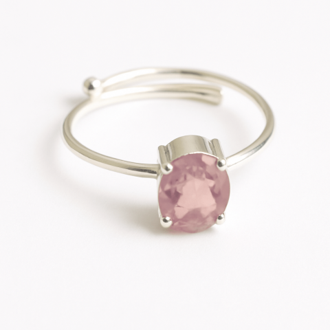 Inel din Argint 925 cu Cuart Roz – Iubire Interioara si Armonie Emotionala [0]