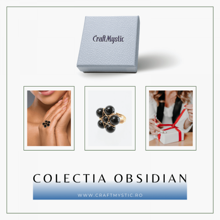 Inel ajustabil cu piatra naturala cluster Ametist [7]