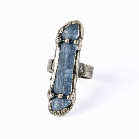 Tip Cristal - Inel Vintage din Kianit Albastru Natural – Claritate si Echilibru Interior