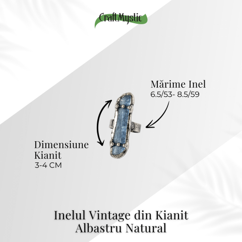 Inel Vintage din Kianit Albastru Natural – Claritate si Echilibru Interior [3]