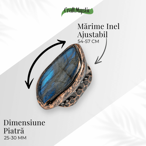 Talismanul Intuitiei – Inel Vintage cu Labradorit, Piatra Transformarii Interioare [3]