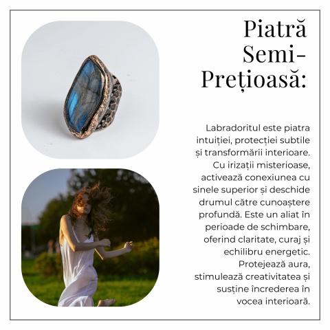 Talismanul Intuitiei – Inel Vintage cu Labradorit, Piatra Transformarii Interioare [5]