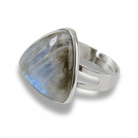 Inel ajustabil cu piInel Argintiu Reglabil cu Labradorit - Transformare si Protectie Spiritualaatra naturala cluster Ametist [1]