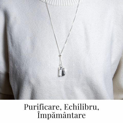 Protectie completa – Colier cu selenit si turmalina neagra pentru energie curata [1]