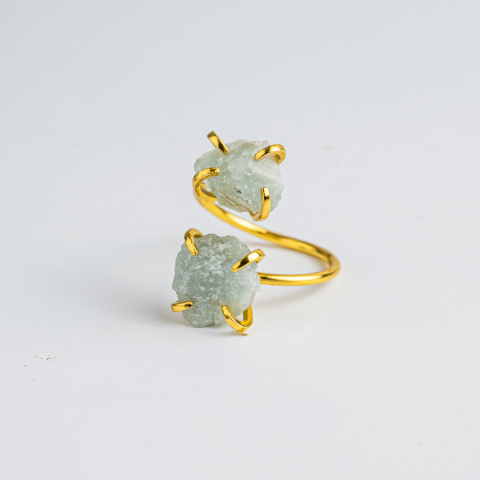 Cristale pe beneficii - Claritate si Liniste – Inel cu Acvamarin, Piatra Rabdarii si Curajului