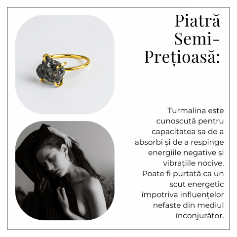 Scut energetic – Inel reglabil cu Turmalina Neagra pentru Protectie [5]