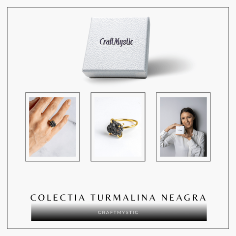 Scut energetic – Inel reglabil cu Turmalina Neagra pentru Protectie [6]