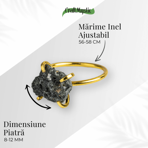 Scut energetic – Inel reglabil cu Turmalina Neagra pentru Protectie [3]