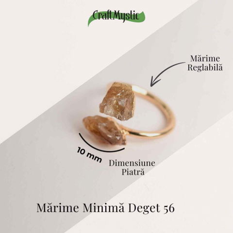 Inel reglabil cu dublu Citrin – Abundenta si energie pozitiva [4]