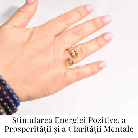 Inel reglabil cu dublu Citrin – Abundenta si energie pozitiva [1]