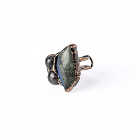 Inel Reglabil din Labradorit si Ametist Natural – Simbol al Intuitiei si Echilibrului Spiritual [6]