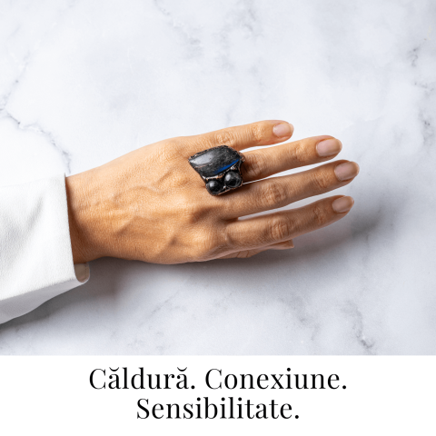 Inel Reglabil din Labradorit si Ametist Natural – Simbol al Intuitiei si Echilibrului Spiritual [1]