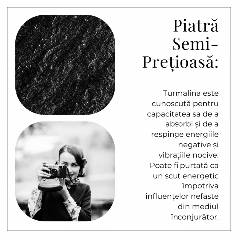 Inel Reglabil Vintage cu Turmalina Neagra – Protectie Energetica [8]