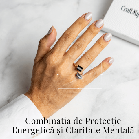 Inel reglabil cu Ametist si Turmalina – Echilibru si Energie Pozitiva [1]