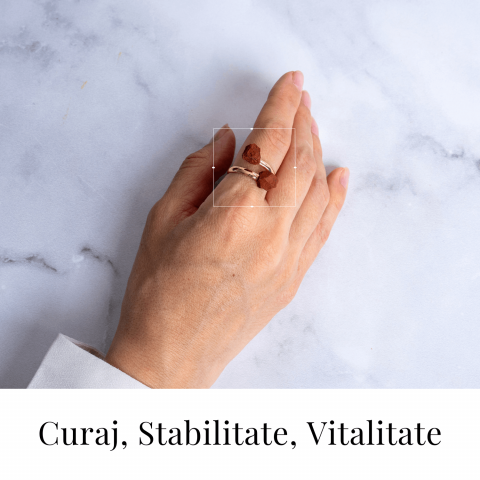 Energie si echilibru zilnic – Inel cu dublu jasp rosu brut [1]