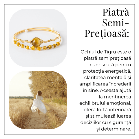 Putere si Protectie – Bratara din Ochi de Tigru auriu Natural [5]
