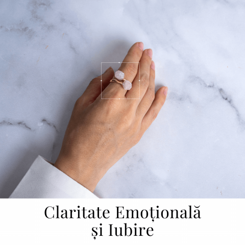 Inelul iubirii – Dublu Cuart roz natural pentru armonie si echilibru emotional [1]