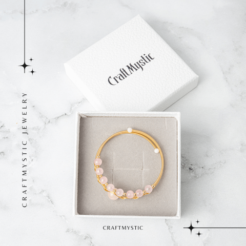 Iubire si Armonie – Bratara din Cuart Roz Natural [7]