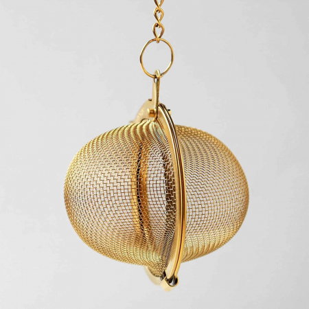 Infuzor ceai din otel inox cu piatra semipretioasa Ametist de 2 cm - Cristale vindecatoare tematica feng shui [4]